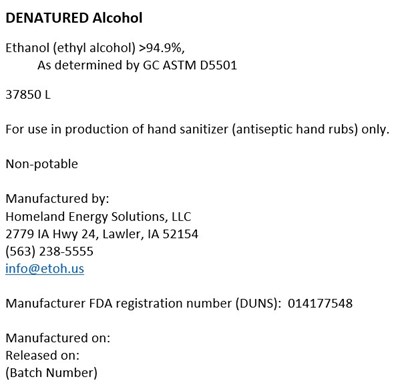 Denatured Alcohol Label 37850L.jpg Denatured Alcohol Label 37850L - Denatured Alcohol Label 37850L